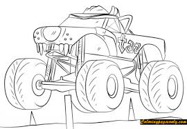 Printable grave digger monster jam truck coloring page. Taz Freestyle Monster Truck Coloring Pages Monster Truck Coloring Pages Coloring Pages For Kids And Adults