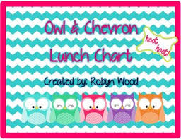 Owl Chevron Lunch Choice Chart