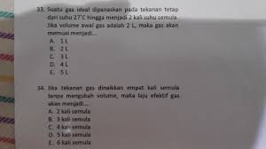 Sejumlah gas ideal dipanaskan dalam sebuah silinder. Poin Besar 33 Suatu Gas Ideal Dipanaskan Pada Tekanan Tetap Dari Suhu 27 C Hingga Menjadi 2 Brainly Co Id
