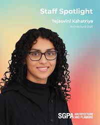 Meet Tejasvini Kshatriya! She is a dedicated designer at SGPA with a  passion and curiosity for architecture. She is especially interested in how  buildings and public spaces bring people together. She enjoys