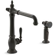 Many times a day the water is turned on and off, leading to quite a bit of wear and tear on this hardworking fixture. Kohler K 99265 2bz Oil Rubbed Bronze 2bz Artifacts 1 5 Gpm Single Hole Kitchen Faucet Includes Side Spray Faucetdirect Com
