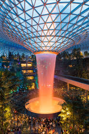 Not far are also the cities singapur, ostrov batam, pengerang, djohor baru, kampung sungai rengit. Jewel Changi Airport In Singapore At Night Changi Airport Singapore Singapore Changi Airport Amazing Architecture
