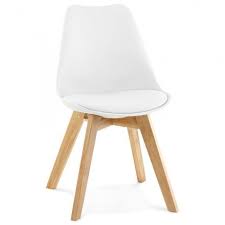 Chaise Contemporaine Style Scandinave Fjord Blanc Chaise Style Scandinave Chaise Moderne Chaise Design