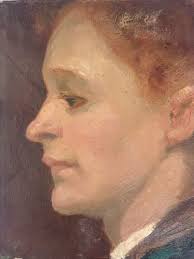 Vtg Katharine Beecher Stetson Original Painting Oil Early American Artist  1908