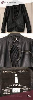 I Jeans Black Synthetic Leather Jacket By Buffalo Leather Jacket Jackets My Jeans