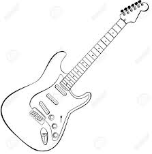 10 Simple Guitar Sketch Sketch Drawingpencilwiki Com In 2020 Guitar Drawing Guitar Sketch Guitar Outline