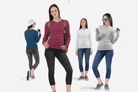 Download Women S V Neck Long Sleeve Shirt Mockup Set In Apparel Mockups On Yellow Images Creative Store
