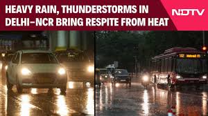 Video | Rain News | Heavy Rain, Thunderstorms Bring Respite From Heat To Delhi-NCR