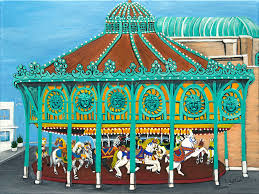 A vibrant coastal vacation hotspot. Asbury Park Carousel Iii Painting By Norma Tolliver