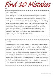Find 10 Mistakes 2 Pages Task 2 Pages Key English Esl Worksheets In 2020 Teaching English Grammar English Grammar Worksheets Teaching Reading Comprehension