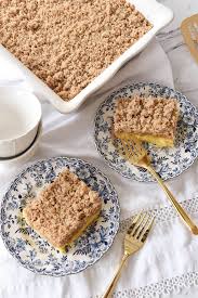 Moist and delicious, this coffee cake has a middle layer of dark cinnamon sugar fill and topped with a crumbly streusel and a light vanilla glaze. Starbucks Coffee Cake Recipe Your Homebased Mom
