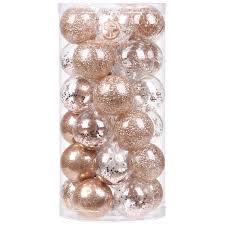 See more ideas about christmas ornaments, ornaments, christmas decorations. Sea Team 60mm 2 36 Shatterproof Clear Plastic Christmas Ball Ornaments Decorative Xmas Balls Baubles Set With Stuffed Delicate Decorations 30 Counts Rose Gold Buy Online In Dominica At Dominica Desertcart Com Productid 161015260