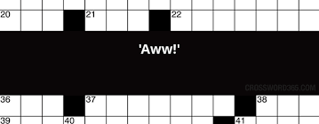 Aww Crossword Clue Nkc Crossword Puzzle Clue Crossword