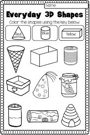 Can you complete this shape puzzle by finding the missing shapes and help him? Identify 2 D And 3 D Shapes Worksheets 99worksheets