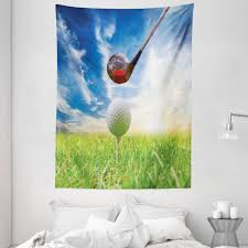 Check spelling or type a new query. Sports Tapestry Outdoor Hobby Themed Golf Club And Ball In A Sunny Summer Day Scene Wall Hanging For Bedroom Living Room Dorm Decor Green Blue White And Grey By Ambesonne Walmart Com