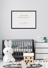 Frame Mockup 372 Children S Room Landscape Frame Mockup Nursery Room Mock Up A4 Wall Art Display Kids Room Mockup Psd Smart Object In 2020 Frame Mockups Baby Nursery Wall Art Photo Frame