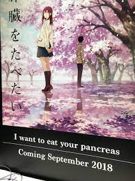 I want to eat your pancreas , often stylized as i want to eat your pancreas or shortened simply to kimisui , is a 2018 animated movie by studio voln that adapts the series' original manga and novel by yoru sumino. Donna Burke ãƒ‰ãƒŠ ãƒãƒ¼ã‚¯ Auf Twitter I M Not Making This Anime Title Up Aniplex I Want To Eat Your Pancreas