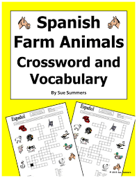 This free printable zoo animals template help kids remember the alphabet through the animals. Spanish Farm Animals Crossword Puzzle Worksheet And Vocabulary Teaching Resources