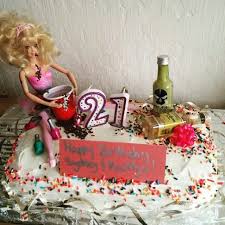 21st Birthday Cake Liquor Bottle 21st Birthday Cake Complete With Tiny Liquor Bottles And A Trashed Barbie Liquor Cake Barbie Birthday Barbie Cake