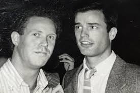 David Marine and Patrick McMullan many moons ago. Patrick was our epicenter  and visual memoirist and many of the surviving members of our old gang have  stayed friends over the years (45+