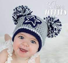 Dallas Cowboys Crocheted Hat Baby Girl Boy Child Cowboy Crochet Crochet Hats Crochet Baby Hats