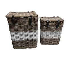 Throw me a bit of distressed wood and lace and i'm yours. Painted Wicker Baskets Diy Decorator