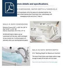 The bias means the long term trend depends on growth of the. Walk In Tub Dimensions Kohler Walk In Bath