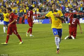 Portuguese spoken in brazil and portugal: Brazil 3 Portugal 1 Match Report Neymar And Luiz Felipe Scolari Lay Down A World Cup Marker Daily Mail Online