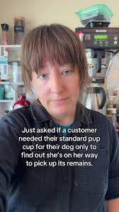 Ugh, I just know she was stopping by the coffee shop to take her mind off  things and being asked if she wanted a pup cup was not what she needed.  #barista #baristalife #baristaproblems #baristatok ...
