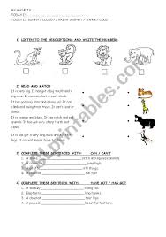 ⬤ pictures of animals vocabulary with pronunciations. Animals Descriptions Esl Worksheet By Barbaradenisegeddes