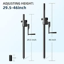 Amazon.com: 2 in 1 Speaker Pole Mount for Subwoofer Crank-Up Speaker Pole  Heavy-Duty Adjustable 29.5-46 Inch Subwoofer Pole Fits M20 and 35 MM  Speaker : Musical Instruments