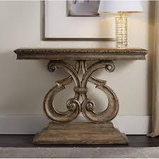 Add An Eye Catching Touch To Your Entryway Or Den With This Chic Console Table Showcasing A Fleur De Lis Ins Designer Console Table Furniture Design Furniture