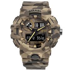 Us 13 79 Smael 8001 Camouflage Militray Dual Display Digital Watch Smael Camouflage Militray Dual Di Military Watches Mens Watches Military Army Watches