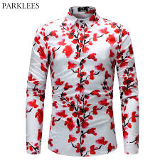 By choosing a color echoed by the print of your shirt, you're already in the matching zone and both pieces will complement each other. Men S Hipster Red Flower Print Shirt 2019 Spring New Slim Fit Long Sleeve Floral Shirt Men Casual Button Down Dress Shirts 4xl Casual Shirts Aliexpress