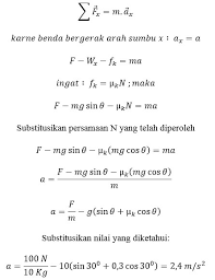 Contoh Soal Dan Pembahasan Hukum 2 Newton Pada Bidang Miring Kasar Dengan Gaya Luar Gammafis Blog