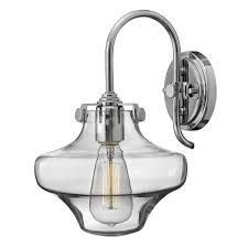 Shop wayfair for all the best clear & glass shade floor lamps. Hinkley Lighting Congress Clear Glass Wall Light In Chrome Fitting Style From Dusk Lighting Uk