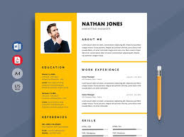 More office word about cv free download for commercial usable,please visit pikbest.com. Shout Modern Resume Template Word Format Resumekraft