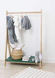 Portant A Vetements Enfant Vert Foret La Charoliere Mobilier Enfant Mobilier En Bois Mobilier De Salon
