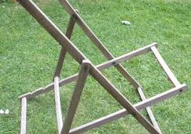 New Onto The Old How To Make Canvas Deckchair Seat In 2020 How To Make Canvas Wooden Beach Chairs Folding Beach Chair