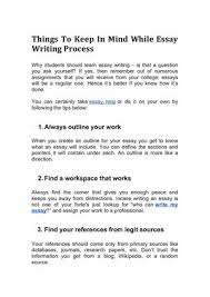 Check spelling or type a new query. Calameo Things To Keep In Mind While Essay Writing Process