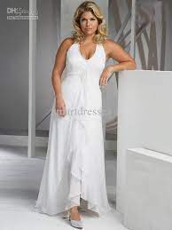 Discount Chiffon Plus Size Sheath White Beading Sleeveness Halter Sweep Train Beach Wedding Dresses White Wedding Dresses A Line Dresses From Smartdresses 90 Casual Wedding Dress Halter Wedding Dress Summer Wedding Dress
