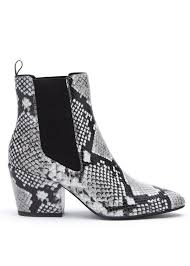 Black And White Snakeskin Booties Pin On Feminino Shoes