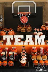 For an athletics banquet, the decoration themes can be set around the team's colors, logo and mascot. 1st Birthday Basketball Theme Novocom Top