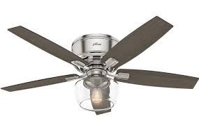 30 inch ceiling fan from hunter deliver optimized airflow and fit well in small rooms. Hunter Fans Bennett 52 Indoor Flush Mount Ceiling Fan In Brushed Nickel Lightsonline Com