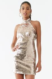Sequin Halter Mini Dress Forever 21 Mini Dress Dresses Halter Mini Dress