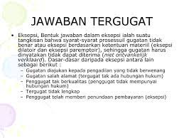 Setelah tergugat mendengar, membaca dan meneliti surat gugatan yang disampaikan oleh penggugat, kami beranggapan bahwa kami harus memberikan eksepsi dan jawaban gugatan atas gugatan yang. Contoh Eksepsi Dan Jawaban Tergugat Gugatan Perceraian Contoh Surat Gugatan Cerai Yang Baik Dan Benar Guru Paud Yakni Pengadilan Negeri Yang Dalam Wilayah Hukum Dan Berwenang Alexandrudomniteanu
