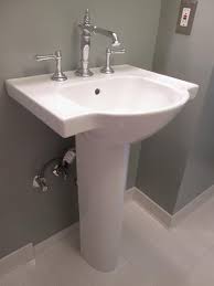 Kohler Veer Vitreous China Pedestal Combo Bathroom Sink In White With Single Faucet Hole With Overflow Drain K 5265 1 Pedestal Sink Sink Kohler Bathroom Faucet