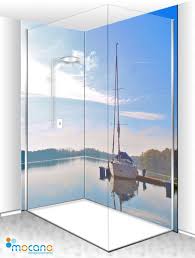 Segelboot Duschruckwand Seeblick Als Xxl Fliesen Ersatz Im Badezimmer In 2020 Duschruckwand Dusche Duschwand