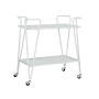 Linon Lawsonia 2-Tier Mid-Century Modern Mobile Bar Cart with Mirrored Top from www.walmart.com
