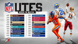 Tonight at 10pm et / 7pm pt on tsn1 and tsn3. Utah Football On Twitter The Nfl Is Back Here S When To Watch Your Favorite Proutes In Week 1 Alphabetical Order By First Name